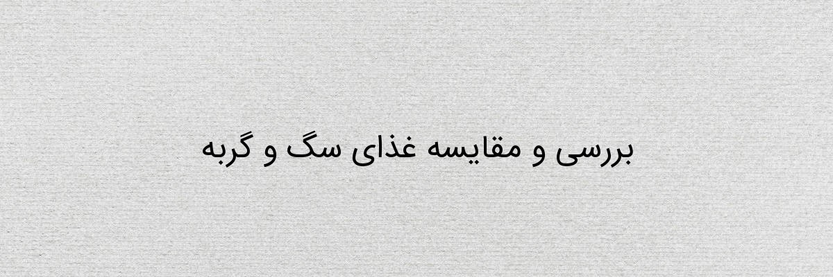 بررسی و مقایسه غذای سگ و گربه